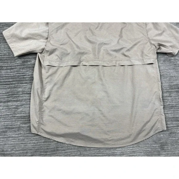 Excursion Shirt Mens 2XL Beige Longsleeve Button Up Fishing Vented - Picture 9 of 14